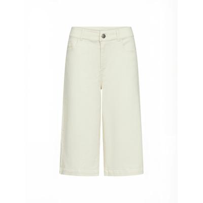 Shorts WASABI CONCEPT "Wasabi Concept Shorts WA-CABRINA", Damen, Gr. 42, Normalgrößen, weiß (1620 cream), Obermaterial: 97% Baumwolle, 3% Elasthan, Hosen Shorts