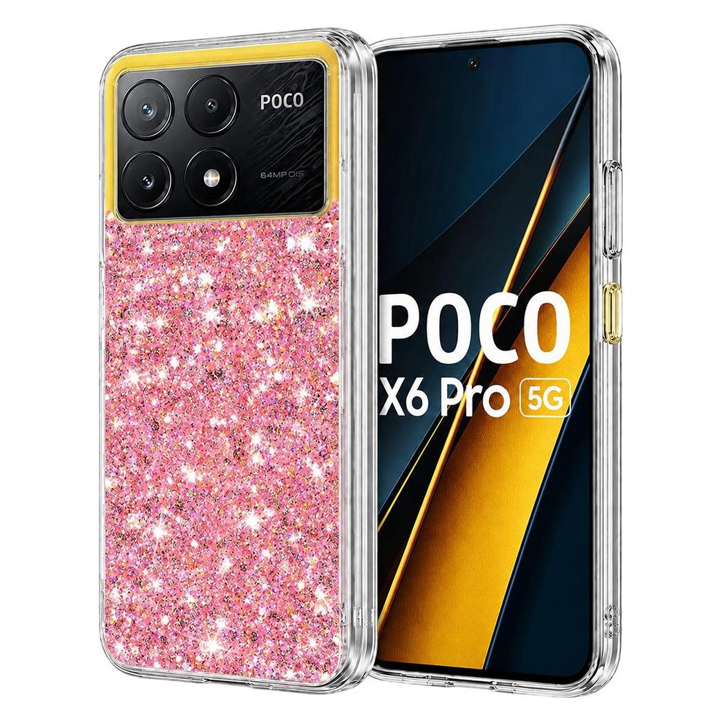 Techsuit - Sparkly Glitter - Xiaomi Poco X6 Pro - Pink (Xiaomi Poco X6 Pro) (56348209)