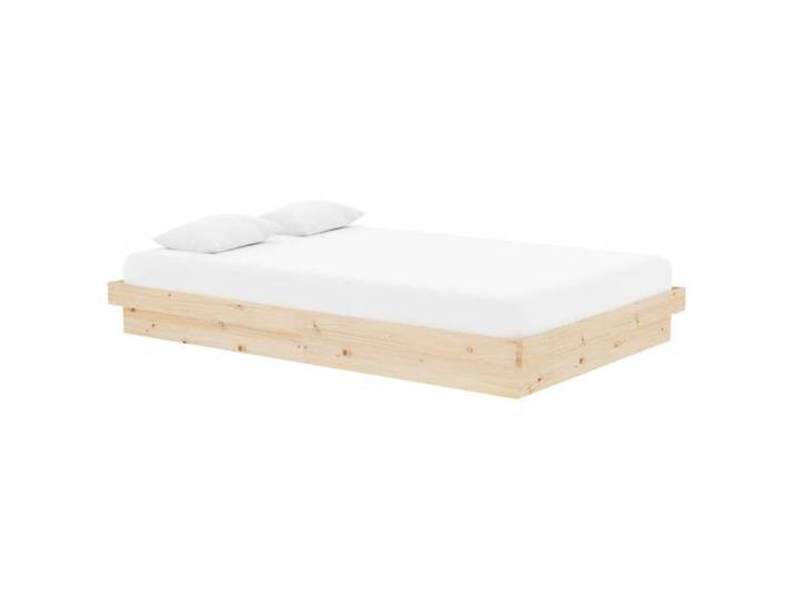 BEAU Cadre de lit bois - Lit 2 personnes - SARAZYJ - Meuble de chambre - sans matelas - bois massif - 235925