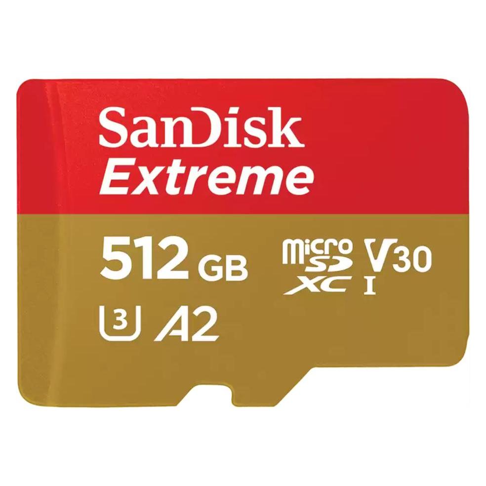 Sandisk 512 GB MicroSDXC Extreme 190MB/130MB card only (512 GB, microSDXC, U1, UHS-I) (SDSQXAV-512G-GN6MN)