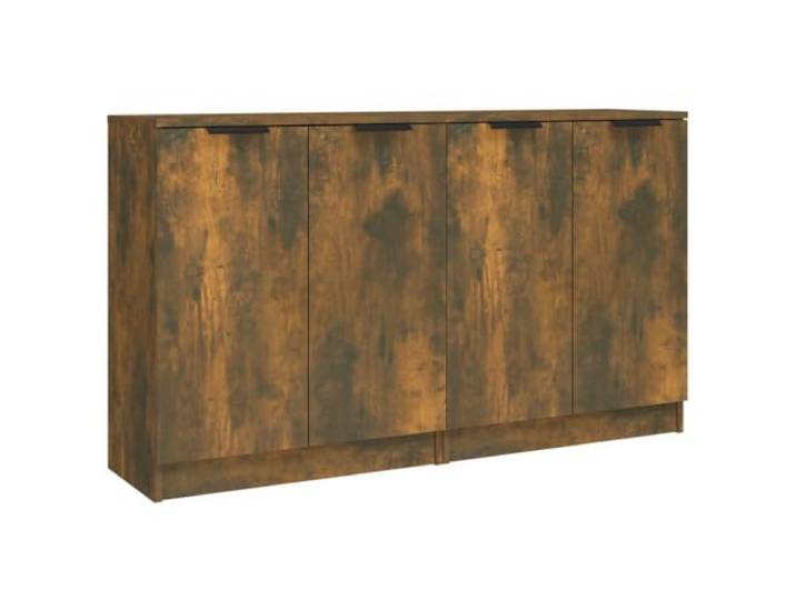 HGFDVCMR Sideboards 2 STK. Räuchereiche 60x30x70 cm Holzwerkstoff Vielseitiges 2er Set Kommoden für Wohnzimmer und Flur: Stabil aus Holzwerkstoff gefertigt mit viel Stauraum.