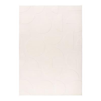 Teppich KAYOOM "Niburi 425", weiß (elfenbein), B:200cm H:10mm L:290cm, Polyester, Teppiche, Teppich, weicher Kurzflor, modern gemustert, Wohnzimmer