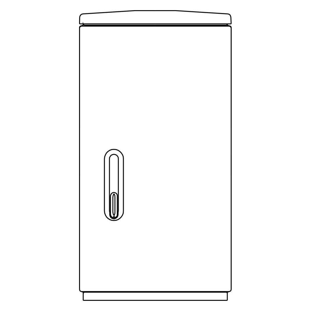 Elsta Polyesterschrank KVS F3/1 850/320-leer 0579.1 (Gehäuse) (579.1)