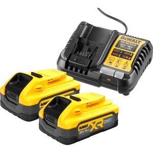 DeWalt Werkzeugakku DCB1104H2-QW, Akku-Kit, 18V / 5,0Ah, 2 Akkus und Schnellladegerät