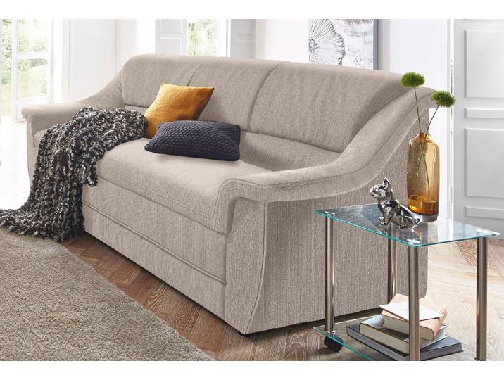 3-Sitzer DOMO COLLECTION Lale formschönes & komfortables Sofa, zeitlos & elegant, Breite 198cm , beige, B:198cm H:88cm T:93cm, Microfaser PRIMABELLE (100% Polyester);Struktur grob (85% Polyester, 15% Polyacryl);Struktur (100% Polyester), Sofas, 3-Sitzer, optimal für kleinere Räume