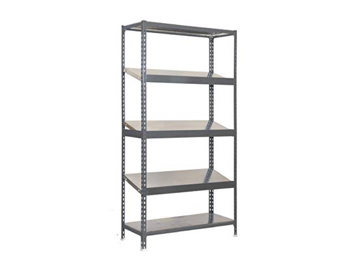 PROREGAL Schrägbodenregal DOWA Stecksystem HxBxT 200x100x40cm Fachlast 200kg Grau Fachbodenregal Lagerregal Boxregal
