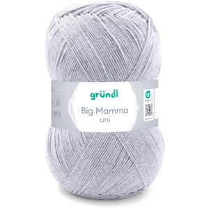 Gründl Häkelgarn 2611-144 Big Mamma uni, mittelgrau, 400 g / 1040 m, Nadelstärke 3.5-4.5, 100% Polyacryl
