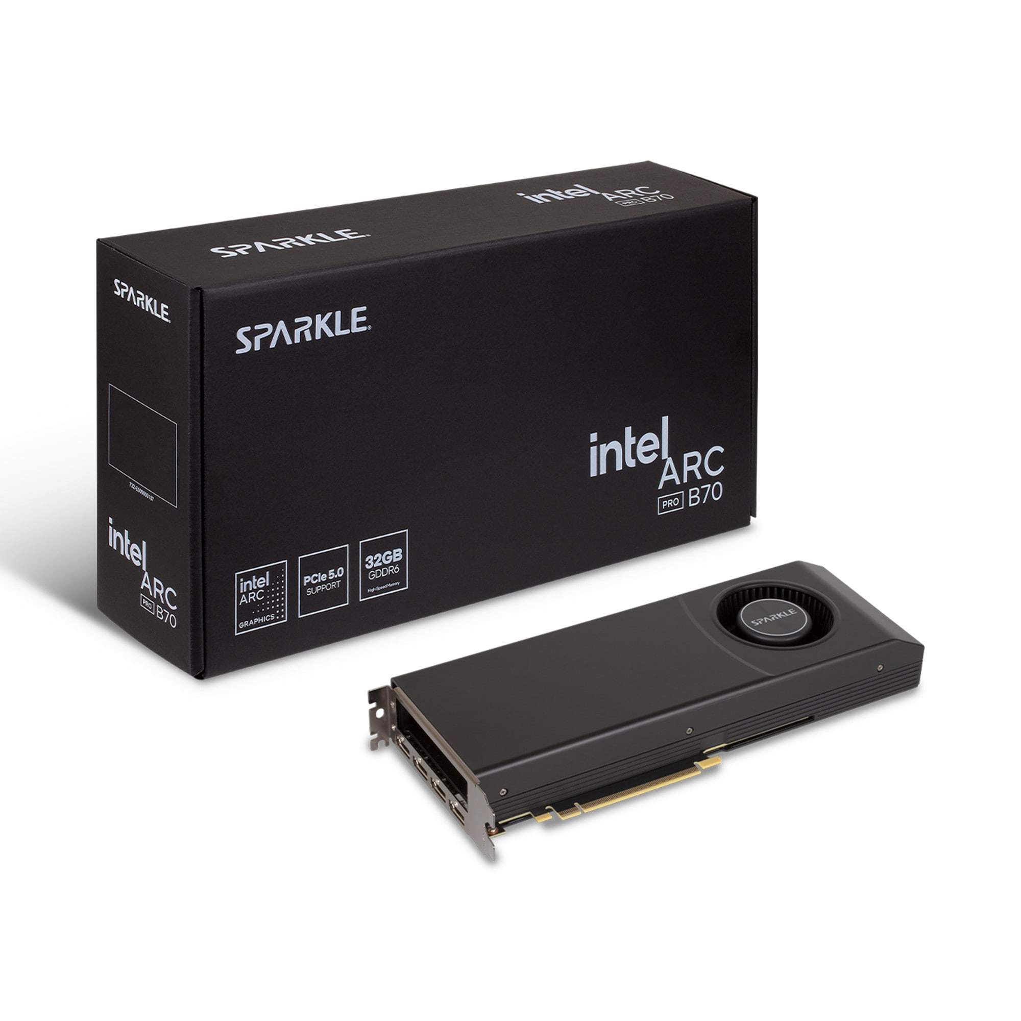 SPARKLE Intel Arc Pro B70 32GB GDDR6 Blower Grafikkarte 4x DP SBP70W-32G