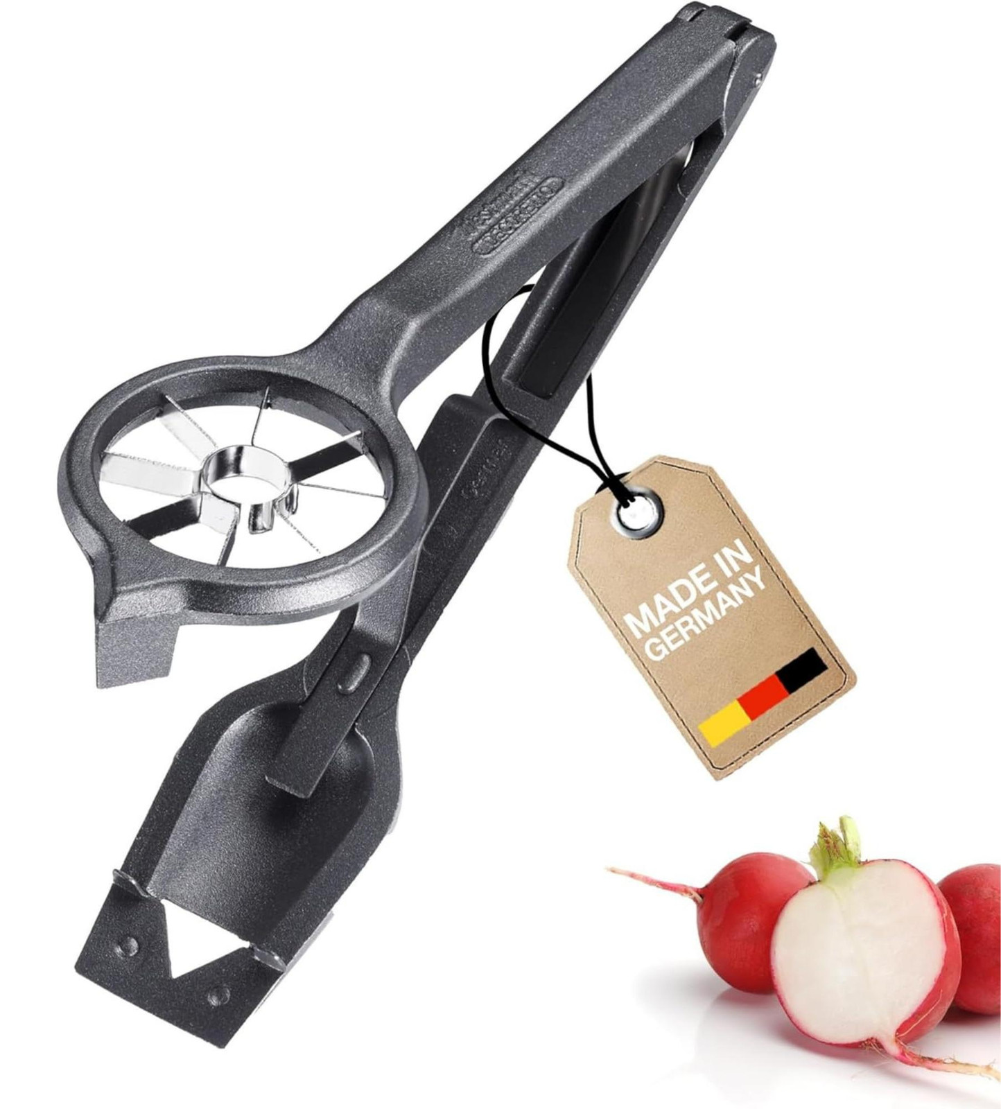 Westmark Decoretto Radiesjessnijder Black Edition voor radijsjes en citroenen