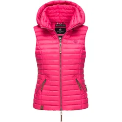 NAVAHOO Damen Designer Steppweste ärmellose Weste mit Kapuze Shadaa