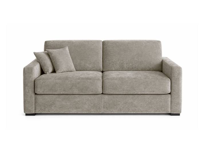 PASSY - Canapé convertible 3 places - Velours, Taupe