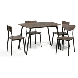 WELLINGTON Esszimmergarnitur, Tisch 110 x 70 cm + 4 Stühle