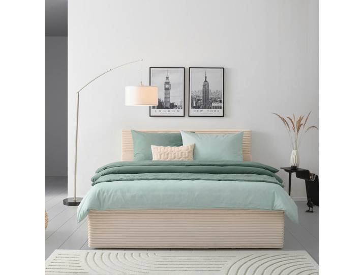 P & B Boxbett, Beige, Holz, Tanne, H3, 7-Zonen, Höhe ca. 20 cm, 160x200 cm, Schlafzimmer, Betten, Boxspringbetten