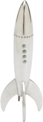 Renwil Rush Indoor Aluminum Statue, Polished Silver
