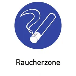 Raucherzone, Kombischild, Alu, 210x297 mm