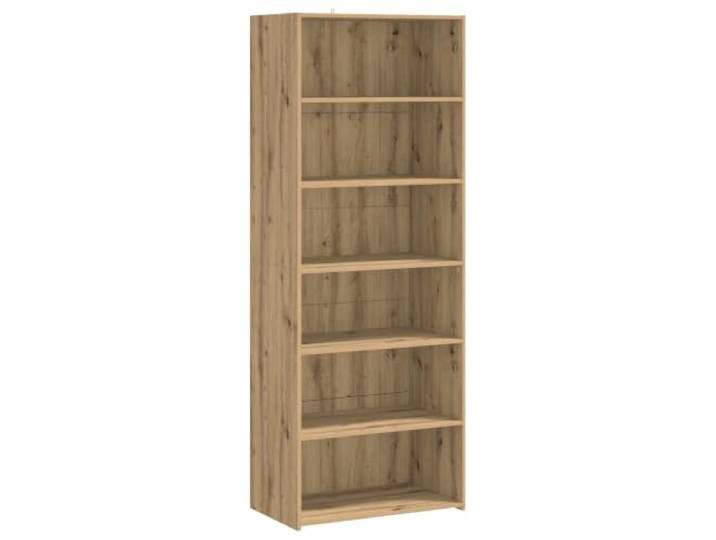 TYVANDE Sideboard Eiche Handwerk 70 x 41 x 185 cm Technisches Holz, glatte Oberfläche, mattes Design, Verwendung im Innenbereich, integrierte Regale, Mehrzweckschrank