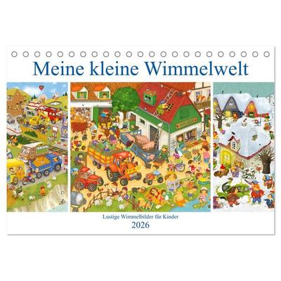 Meine kleine Wimmelwelt (Tischkalender 2026 DIN A5 quer), CALVENDO Monatskalender