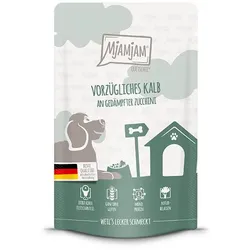 MjAMjAM - Quetschie Mahlzeit 125g MjAMjAM Hund Sparpaket 24x125g Kalb mit Zucchini