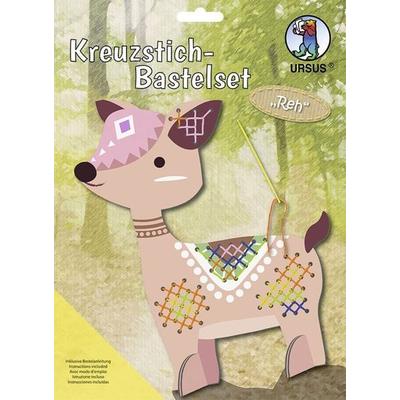 URSUS Sticken Kreuzstich-Bastelset Reh