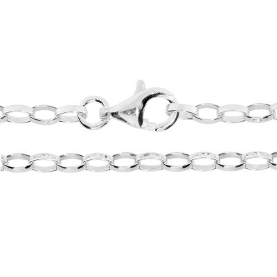 Silberkette OSTSEE-SCHMUCK "Ostsee-Schmuck Kette Erbs oval 2,5 mm Kette Erbs oval 2,5 mm" Gr. 45, silber, Halsketten, Damen, 45cm, Silber 925 (Sterlingsilber), L: 42, Silberkette