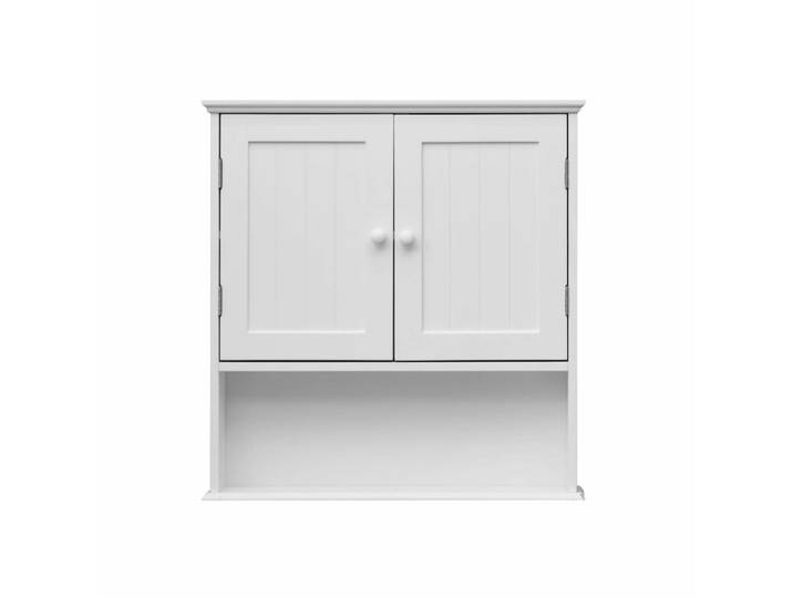 Etagères armoire murale avec 2 portes et 1 étagère blanc