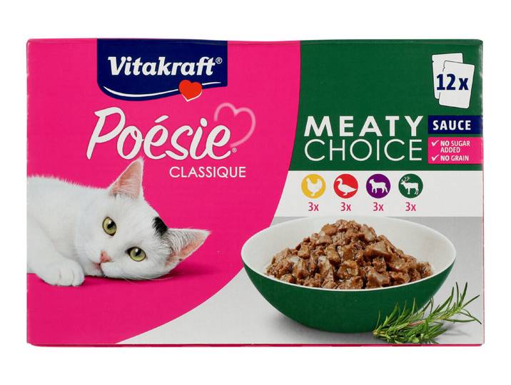 Poésie Classique Katzenfutter in Sauce Fleisch 12x85g