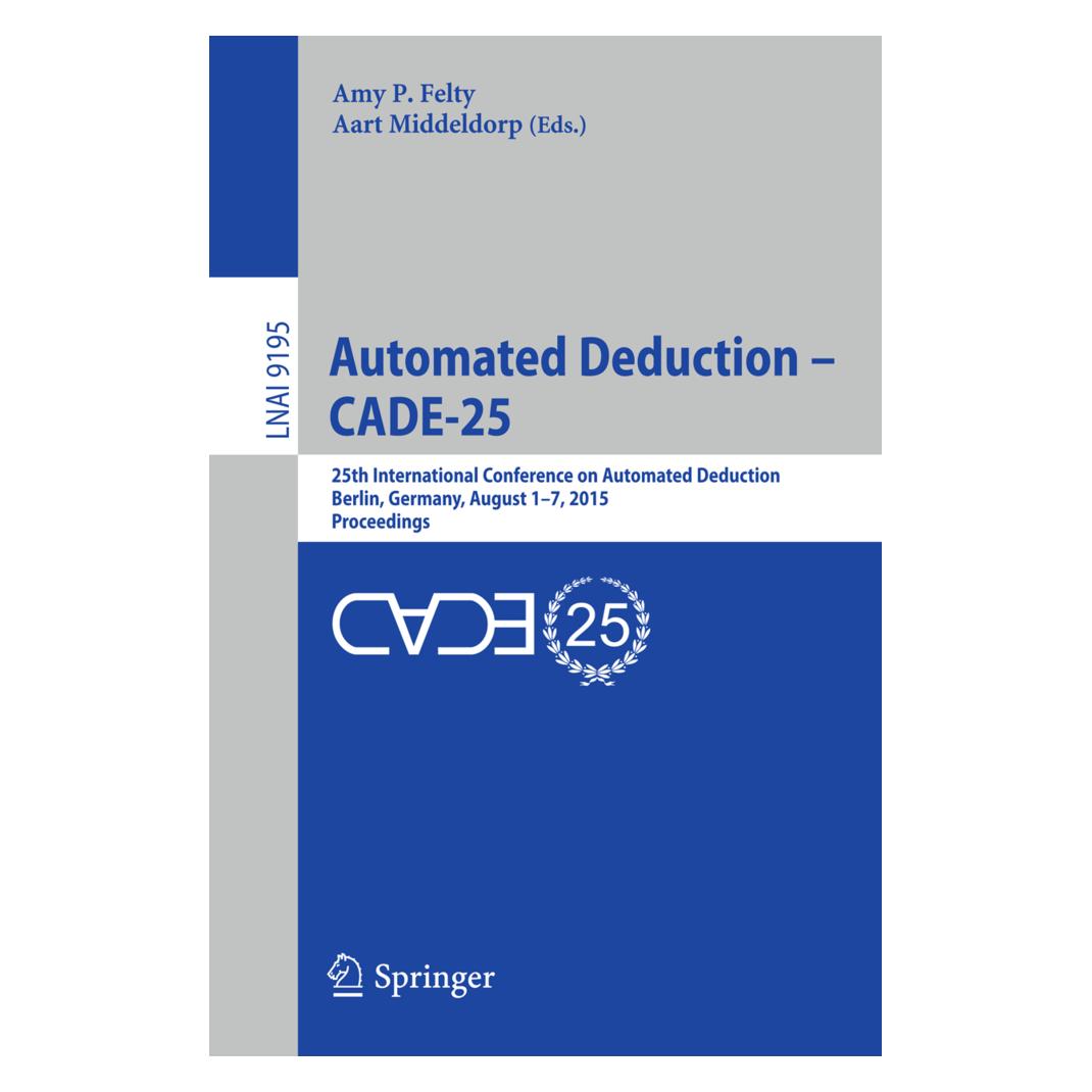 Springer Automated Deduction - CADE-25 (Englisch, Softcover, Aart Middeldorp, Amy P. Felty) (15902100)