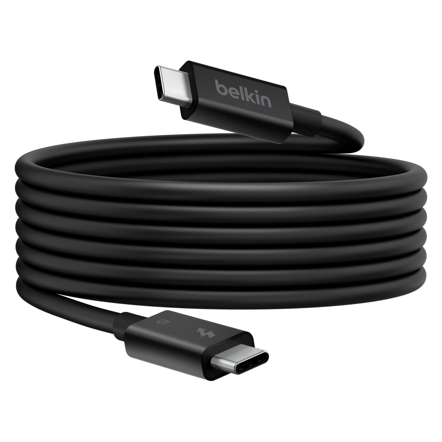 Belkin Thunderbolt 5 Kabel 1m passiv 80Gbps 240W INZ005hq1MBK (1 m, 240 W) (INZ005HQ1MBK)