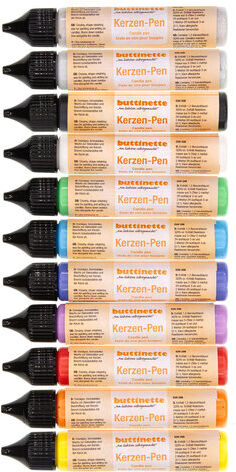 buttinette Kerzen-Pens "Grundfarben", 11x 30 ml