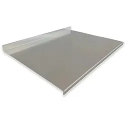Giemme Spoleto - Professionelle Teigplatte aus Edelstahl AISI 304, 70x52 cm mit Vorderkante und Hinterkante