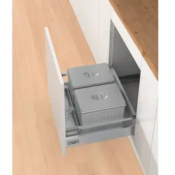 Küchen-Abfallsystem,ArciTech/InnoTech Pull 9132349, 12 + 12l, KB600mm - grau