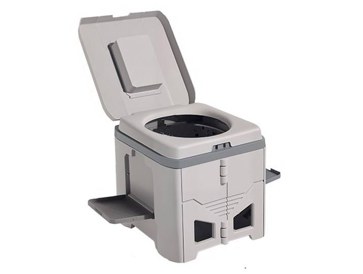Toilette de voyage pliable avec couvercle, toilettes de camping réutilisables, capacité de charge de 150 kg, pour tente, randonnée, bateau, longs trajets