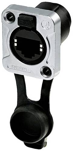 Rean AV RJ45 Durchgangs-Einbaubuchse, IP65, vernickeltes D-Gehäuse RRE8F-Z-000-1 Buchse, gerade 1St.