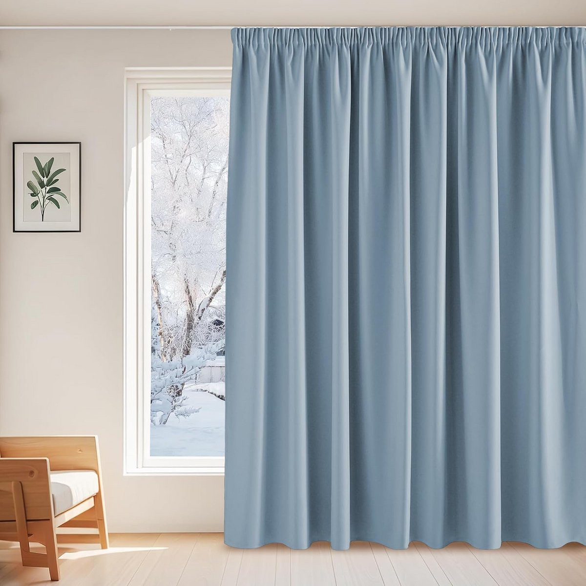 Verduisterend Gordijn Vintage Blauw - Lichtdoorlatend & Isolerend - Voor Volwassenen