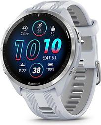 Garmin Forerunner 965 47 mm steinweiß/titanium am Silikonarmband steinweiß/hellgrau [Wi-Fi]