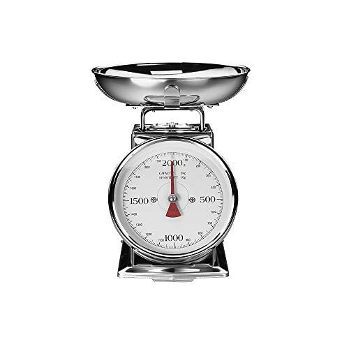 Gastroback Classic analoge keukenweegschaal, 2 kg, zilver, roestvrij staal