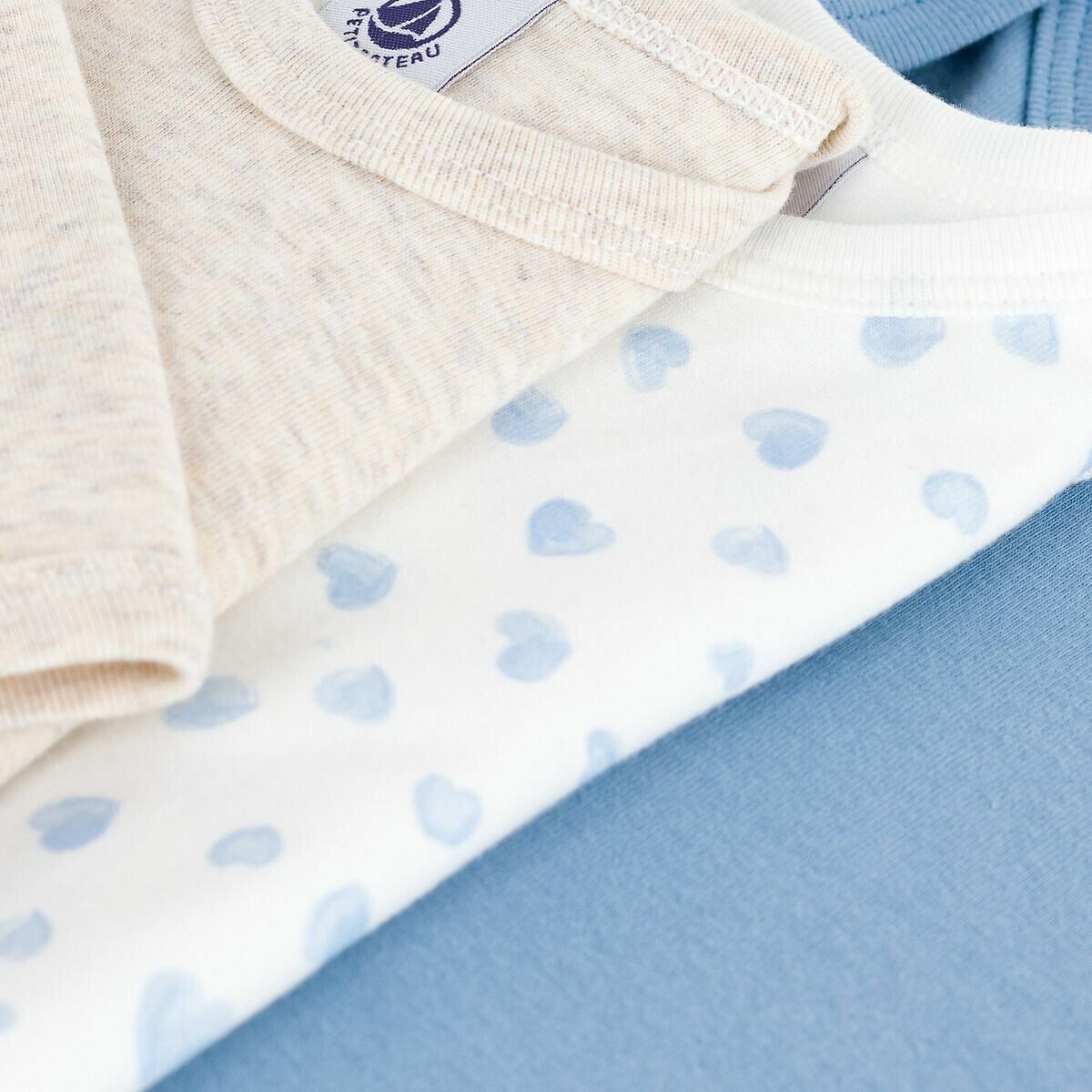 PETIT BATEAU Lot de 3 bodies manches longues