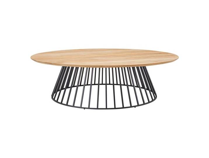 Solpuri Grid Loungetisch Ø110cm Aluminium/Teak