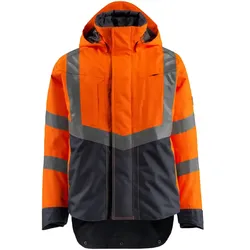 Warnschutz Hardshell-Regenjacke "HARLOW" Safe Supreme zweifarbig - 4XL - orange/schwarzblau