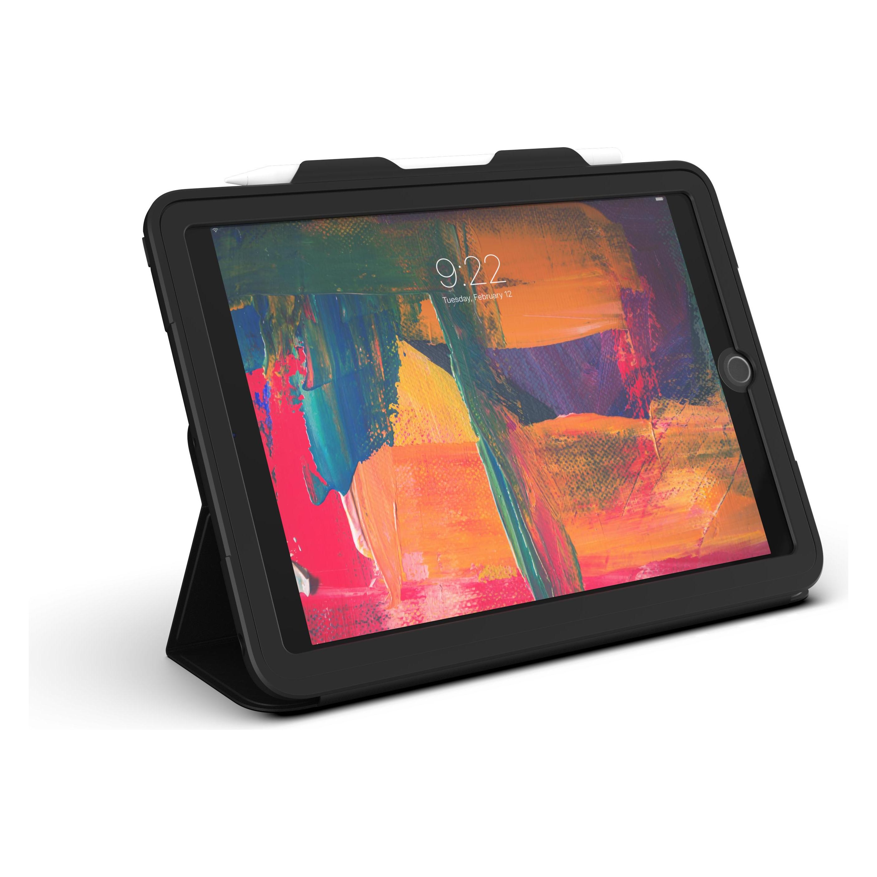 Zagg Rugged Messenger - Schutzhülle Flip-Hülle für Tablet - widerstandsfähig - Silikon - Schwarz... (202002483)