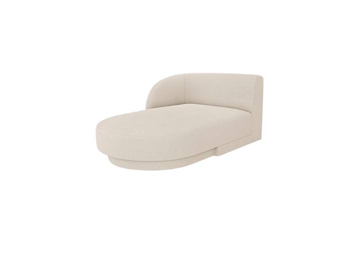 Modulare Design Chaiselongue „Miley“ Bouclé Beige Chosen by Bloomingloft