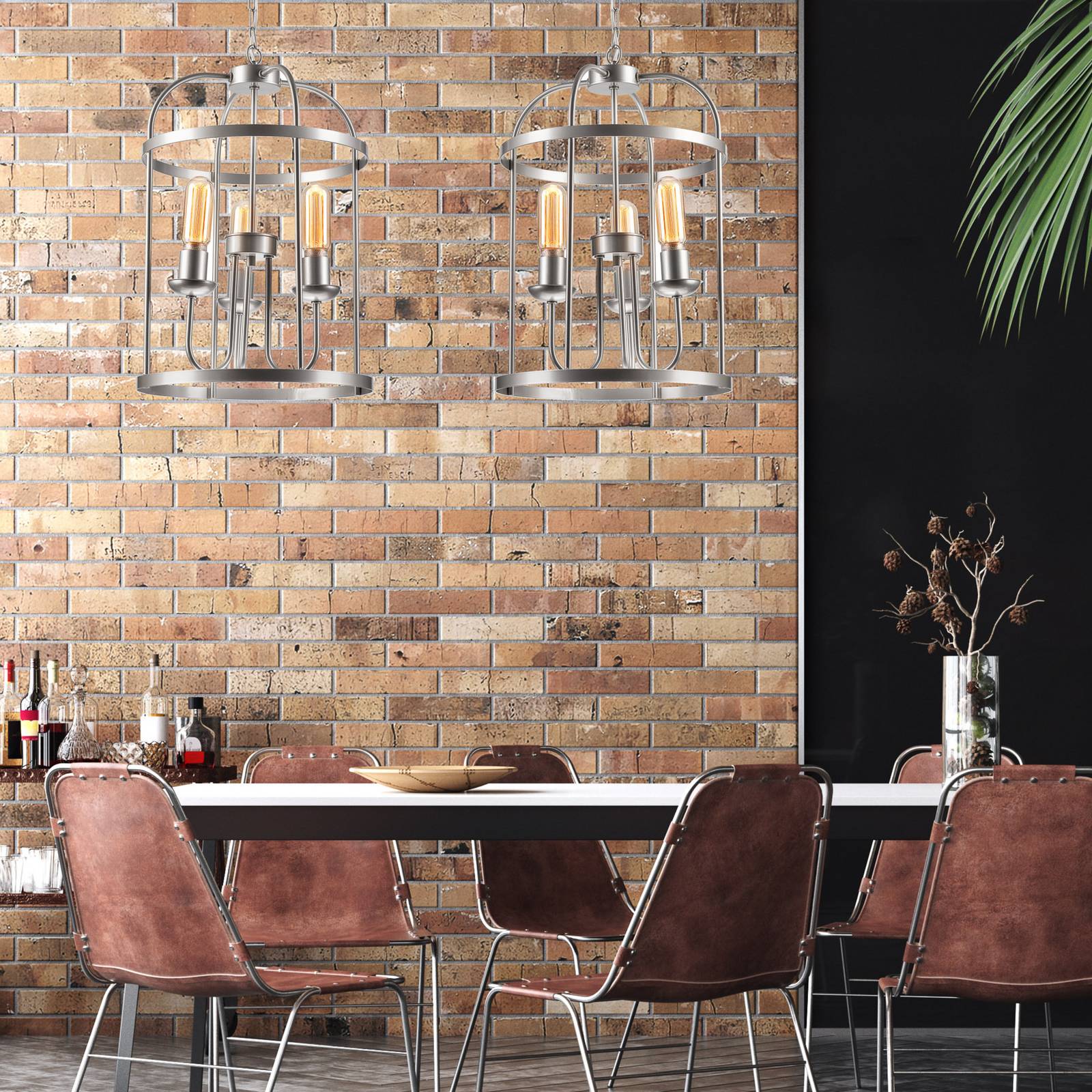 Kronleuchter Constantine Lamkur, dimmbar, alu / grau / zink, für Wohn- / Esszimmer, Metall, Kronleuchter