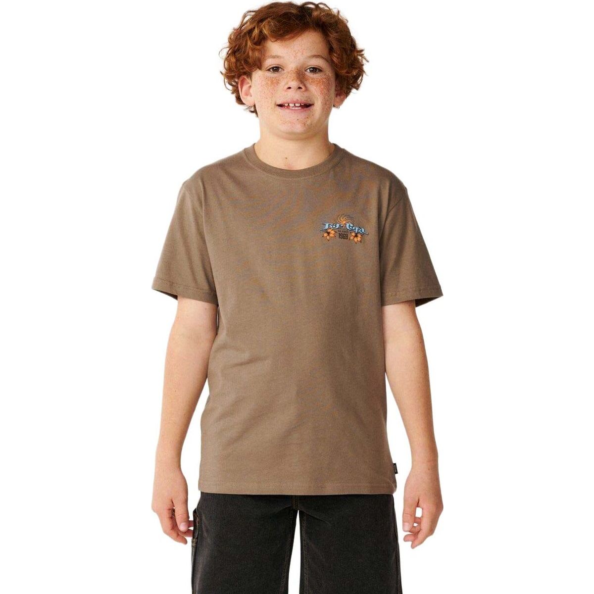 RipCurl Hazed & Tubed Tee-boy walnut (0309) 14 15TBTE-0309-14