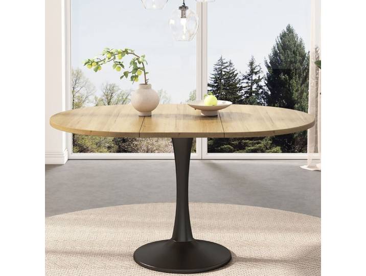Table À Manger Extensible Ovale Chêne Table Ovale Moderne FloraGrace Pour Salle À Manger Montage 15 Min 140x100x75cm