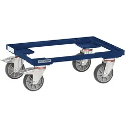 Tecwerk, Transportwagen, Kistenroller Tragfähigkeit 250 kg TPE-Bereifung L605xB405mm Winkelstahl saphirblau, RAL 5003 (250 kg)