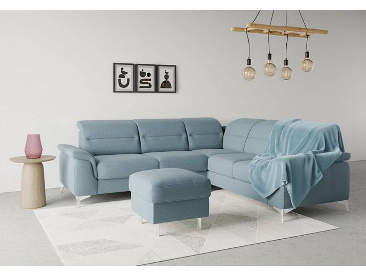 sit&more Ecksofa Sinatra L-Form, optional mit Kopfteilverstellung und Armteilfunktion