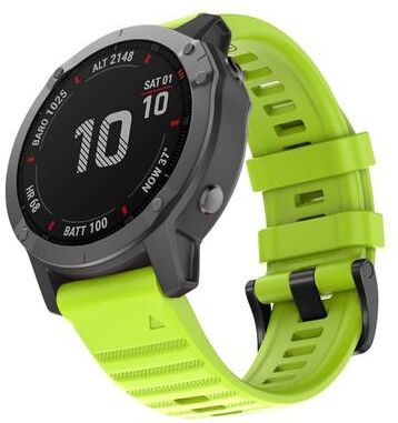 Everyday Crate Garmin Fenix 6 22mm Silicone Watch Band Soft Replacement Watch Strap green