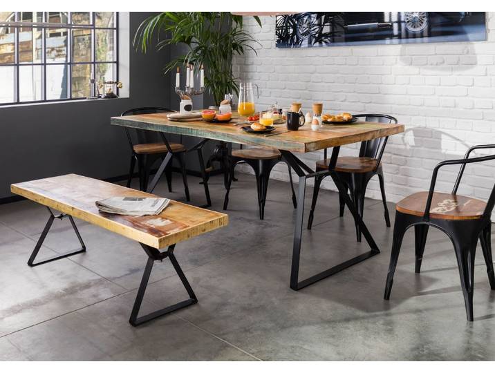 Tisch Altholz 180x90x76 mehrfarbig lackiert INDUSTRIAL #13
