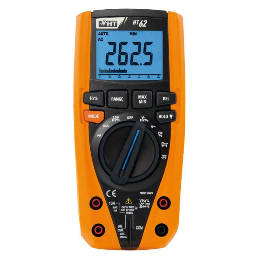 HT Instruments Hand-Multimeter digital HT62 K (CAT III 1000V, CAT IV 600V, Hand-Multimeter) (HT62)