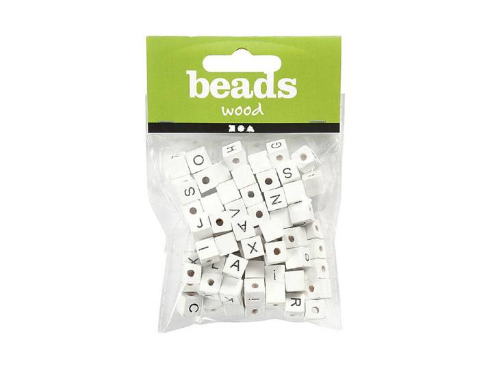 Creative Company Buchstaben-Perlen 8 × 8 mm 30 Stück